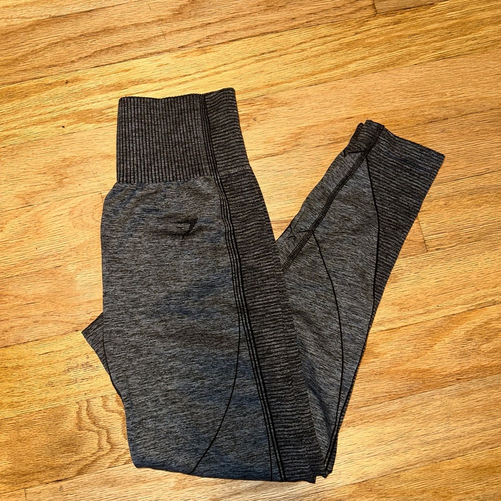 Gymshark Hyper Amplify Black/Marl leggings  Medium